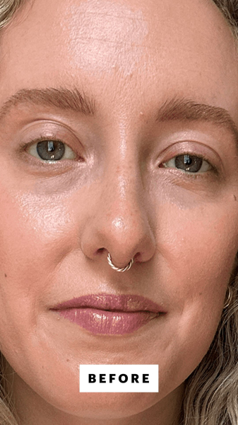 McGrath before applying the Benefit Cosmetics BadGal Bang Volumizing Mascara